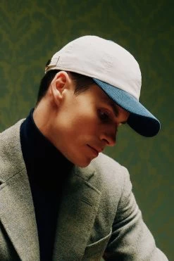 Adjustable Two-Tone Cord Baseball Cap -Chic Hats Shop ADJUSTABLE TWO TONE CORD BASEBALL CAP LIFESTYLE SHOT 1