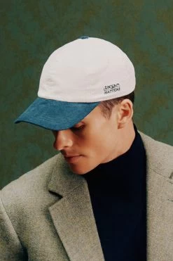 Adjustable Two-Tone Cord Baseball Cap -Chic Hats Shop ADJUSTABLE TWO TONE CORD BASEBALL CAP LIFESTYLE SHOT 2