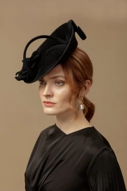 Black Belgravia Rose Hat