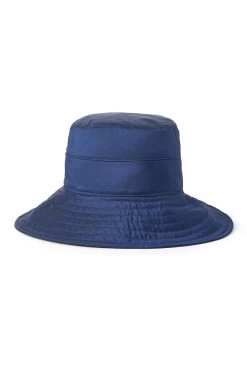 Brigitte Silk Sun Hat -Chic Hats Shop BRIGITTE SILK SUN HAT NAVY 2
