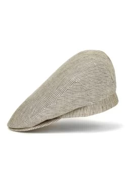 Cannes Linen Flat Cap -Chic Hats Shop CANNES LINEN FLAT CAP Product Shot 2