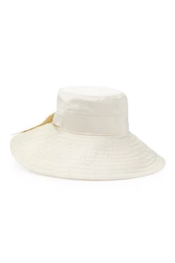 Clemence Silk Sun Hat -Chic Hats Shop CLEMENCE SILK SUN HAT CREAM 1