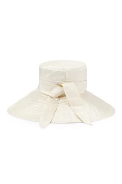 Clemence Silk Sun Hat -Chic Hats Shop CLEMENCE SILK SUN HAT CREAM 2