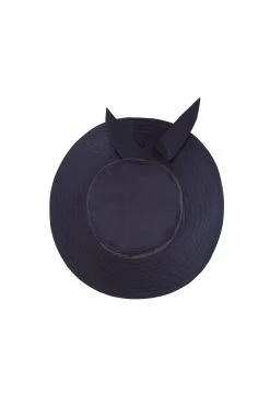 Clemence Silk Sun Hat -Chic Hats Shop CLEMENCE SILK SUN HAT NAVY 3