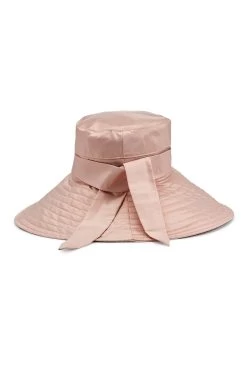 Clemence Silk Sun Hat -Chic Hats Shop CLEMENCE SILK SUN HAT PINK 1