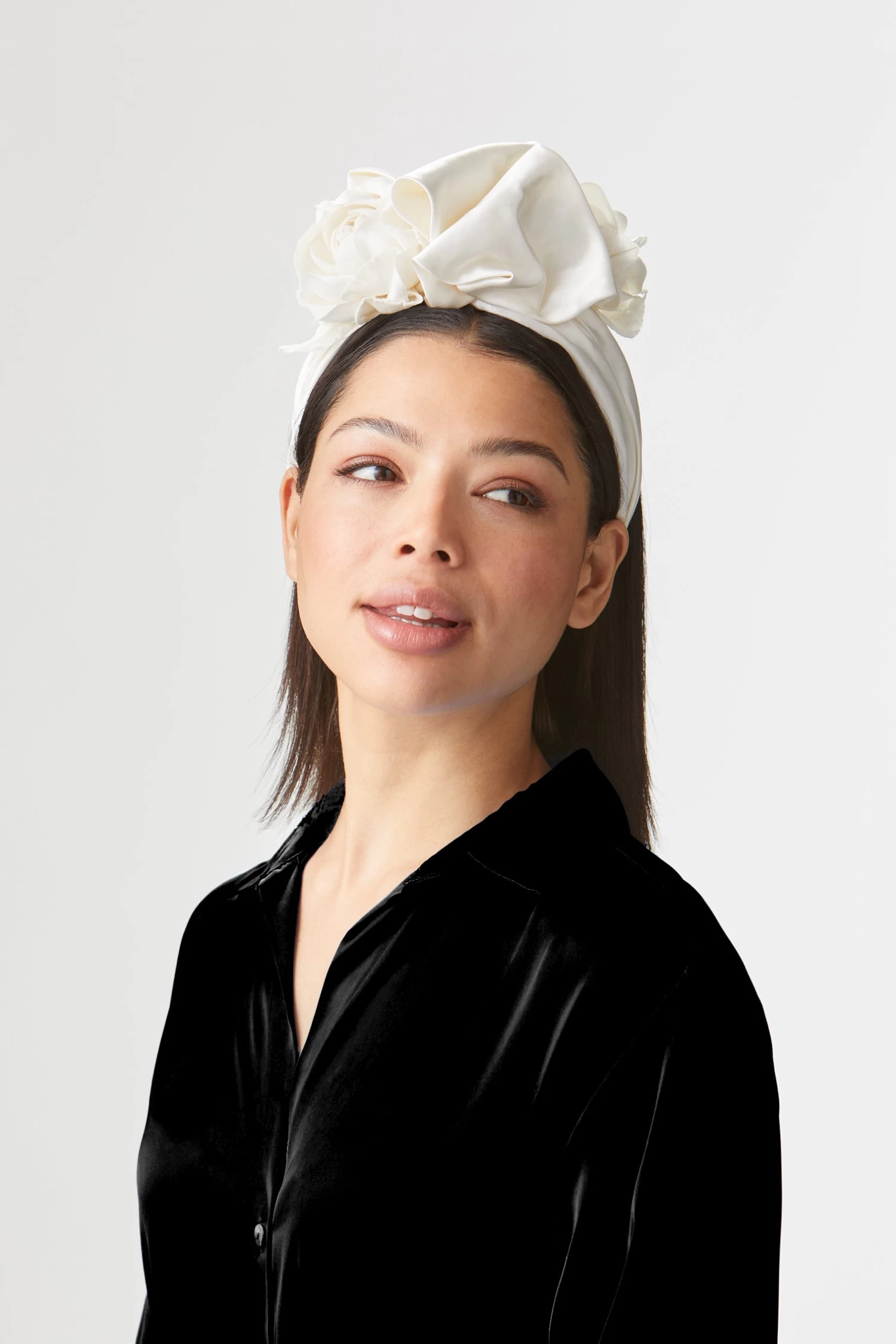 Dandridge White Turban Headband 1 Dandridge White Turban Headband