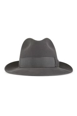 Escorial Wool Albany Trilby 9 Escorial Wool Albany Trilby -Chic Hats Shop ESCORIAL WOOL ALBANY TRILBY GREY Product Shot 3