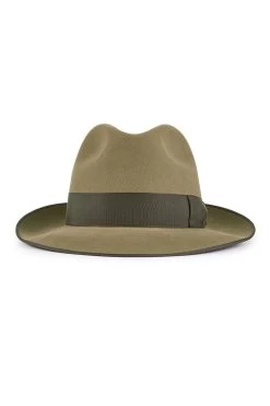 Escorial Wool Albany Trilby 13 Escorial Wool Albany Trilby -Chic Hats Shop ESCORIAL WOOL ALBANY TRILBY TAUPE Product Shot 3