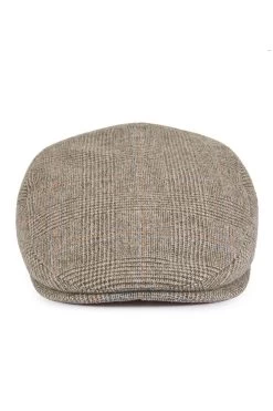 Escorial Wool Grosvenor Flat Cap -Chic Hats Shop ESCORIAL WOOL GROSVENOR FLAT CAP BROWN Product Shot 3