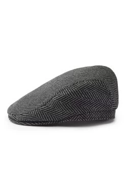 Escorial Wool Grosvenor Flat Cap -Chic Hats Shop ESCORIAL WOOL GROSVENOR FLAT CAP GREY Product Shot 3