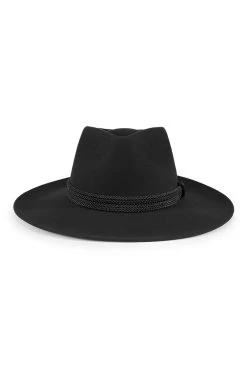 Escorial Wool Meredith Fedora -Chic Hats Shop ESCORIAL WOOL MEREDITH FEDORA BLACK 1