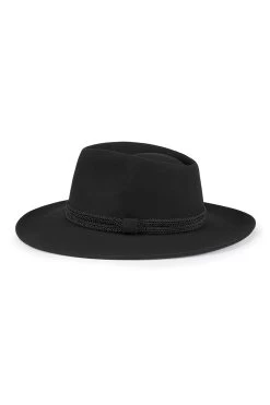 Escorial Wool Meredith Fedora -Chic Hats Shop ESCORIAL WOOL MEREDITH FEDORA BLACK 2