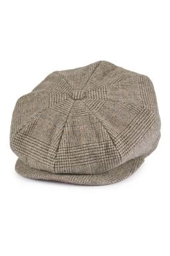 Escorial Wool Tremelo Bakerboy Cap -Chic Hats Shop ESCORIAL WOOL TREMELO BAKERBOY CAP BROWN 1