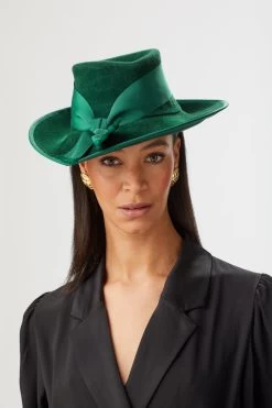 Eaton Trilby -Chic Hats Shop EatonTrilbyGreen 28474