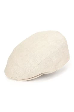 Florida Linen Flat Cap -Chic Hats Shop FLORIDA LINEN FLAT CAP BEIGE Product Shot 1 4daf5dce 8cf2 4e6f a586 195343a29f1a