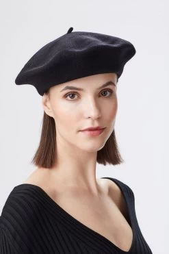 Chic Hats Shop -Chic Hats Shop FRENCH BERET BLACK EDITED