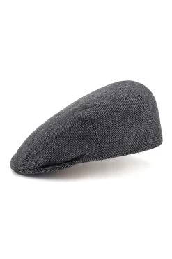 Gill Flat Cap -Chic Hats Shop GILL FLAT CAP GREY Product Shot 2