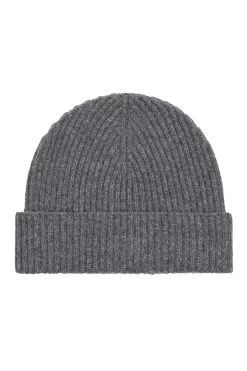 Grey Cashmere Ski Beanie -Chic Hats Shop GREY CASHMERE SKI BEANIE 1
