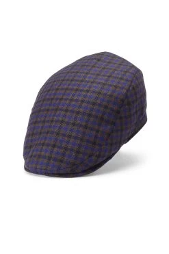 Grosvenor Check Flat Cap -Chic Hats Shop GROSVENOR CHECK FLAT CAP Product shot 1