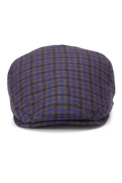 Grosvenor Check Flat Cap -Chic Hats Shop GROSVENOR CHECK FLAT CAP Product shot 3