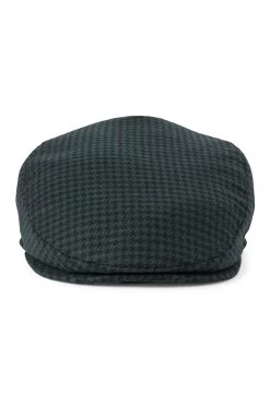 Grosvenor Houndstooth Flat Cap -Chic Hats Shop GROSVENOR HOUNDSTOOTH FLAT CAP 3