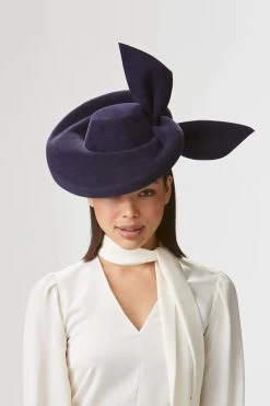 Hedy Navy Percher Hat 5 Hedy Navy Percher Hat -Chic Hats Shop HEDY NAVY PERCHER HAT EDITED