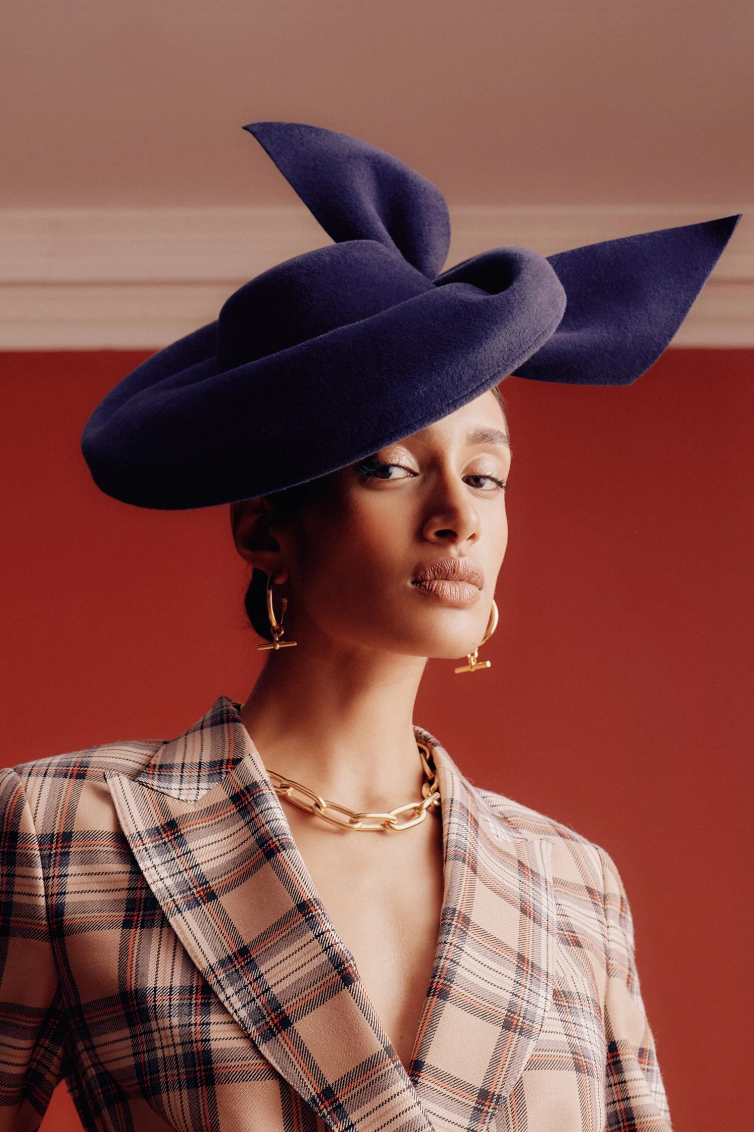 Hedy Navy Percher Hat 1 Hedy Navy Percher Hat