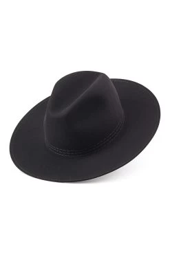 Hepworth Black Fedora -Chic Hats Shop HEPWORTH BLACK FEDORA 1