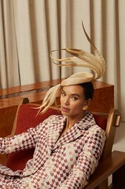 Lapsang Natural Percher Hat -Chic Hats Shop LAPSANG GOLD 1