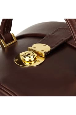 Leather Hat Box 15 Leather Hat Box -Chic Hats Shop LEATHER HAT BOX BROWN 3