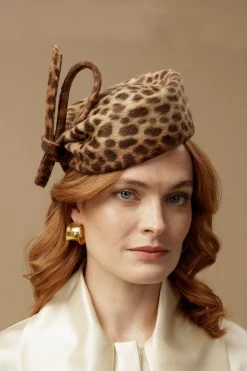 Leopard Mayfair Pillbox Hat