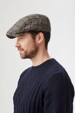 Lynton Grey Flat Cap -Chic Hats Shop LyntonGreyFlatCap 29405