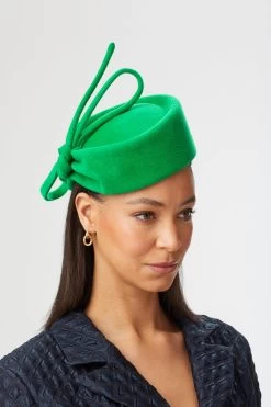 Mayfair Pillbox Hat -Chic Hats Shop MAYFAIR PILLBOX HAT GREEN EDITED 1