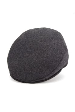 Oslo Tweed Flat Cap -Chic Hats Shop OSLO TWEED FLAT CAP DARK GREY Product Shot 1