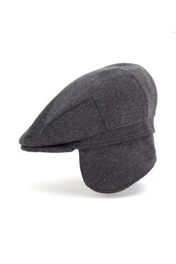 Oslo Tweed Flat Cap -Chic Hats Shop OSLO TWEED FLAT CAP DARK GREY Product Shot 3