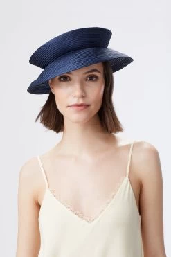 Chic Hats Shop -Chic Hats Shop PACK N GO COLLAPSIBLE SUN HAT NAVY EDITED