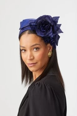 Phillimore Headband -Chic Hats Shop PhillimoreHeadbandNavy 28509