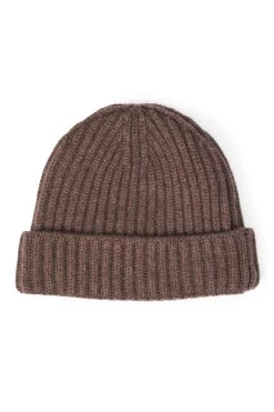 Rannoch Cashmere Beanie -Chic Hats Shop RANNOCH CASHMERE BEANIE BROWN