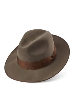 Chic Hats Shop -Chic Hats Shop ST JAMES S FEDORA KHAKI Product Shot 1