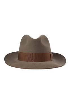 St James's Fedora -Chic Hats Shop ST JAMES S FEDORA KHAKI Product Shot 3