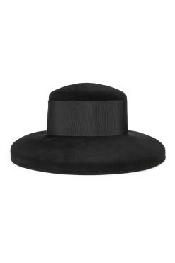 Tiffany Drop-Brim Hat -Chic Hats Shop TIFFANY DROP BRIM HAT BLACK 1