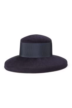 Tiffany Drop-Brim Hat -Chic Hats Shop TIFFANY DROP BRIM HAT NAVY 1