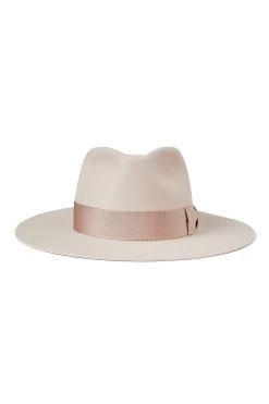 Toni Cream Flat-Brim Fedora 7 Toni Cream Flat-Brim Fedora -Chic Hats Shop TONI CREAM FLAT BRIM FEDORA 2