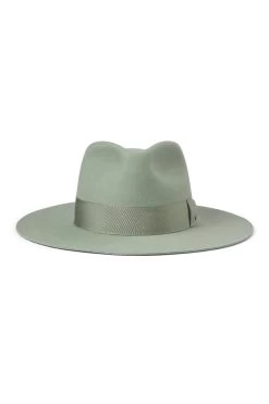 Toni Green Flat-Brim Fedora -Chic Hats Shop TONI GREEN FLAT BRIM FEDORA 3
