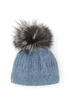Verbier Beanie -Chic Hats Shop VERBIER BEANIE DUSTY BLUE