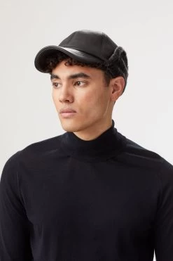 Winnipeg Sheepskin Baseball Cap -Chic Hats Shop WinnipegSheepskinBaseballCap black 30778